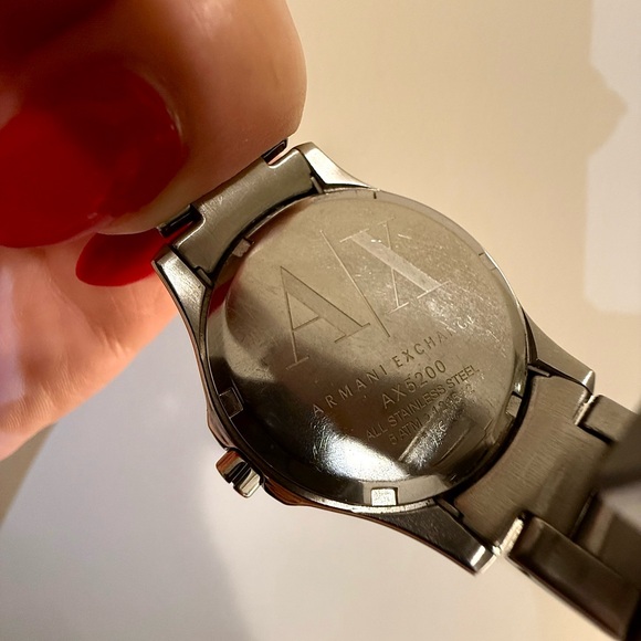 Armani Exchange Quilted Dial Silver Watch - Picture 4 of 5